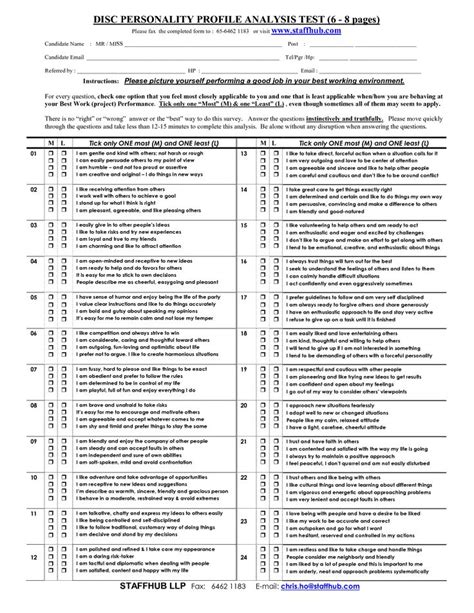 Personality Styles Assessment Worksheet Worksheets Library