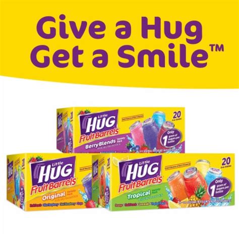 Little HUG Fruit Barrels Original Kids Drinks Variety Pack, 20 bottles ...