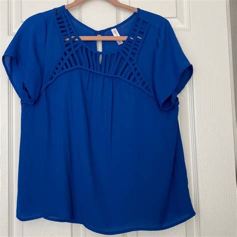 Xhilaration Tops Large Xhilaration Blue Top Poshmark