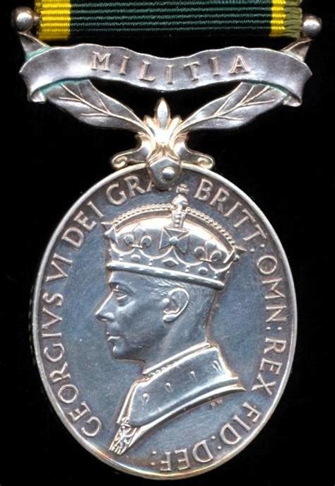 Aberdeen Medals Efficiency Medal GVI Second Issue With Bar Militia