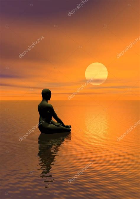 Meditation by sunset — Stock Photo © Elenarts #9677276