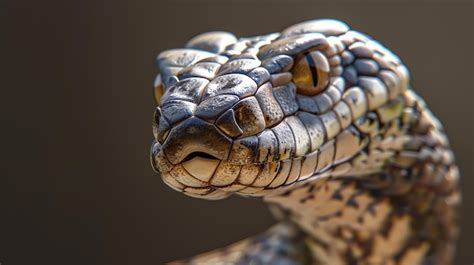 Premium Photo A Closeup Of A Snakes Head Showing Its Scales Eyes And