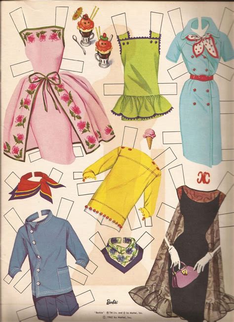 1962 Barbie Paper Doll Barbie Paper Dolls Vintage Paper Dolls Paper