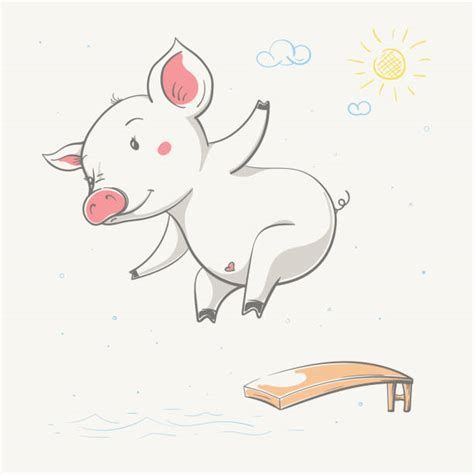 Swimming Pigs Illustrations, Royalty-Free Vector Graphics & Clip Art - iStock