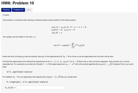 Solved HW6 Problem 10 Previous Problem List Next 1 Point Chegg