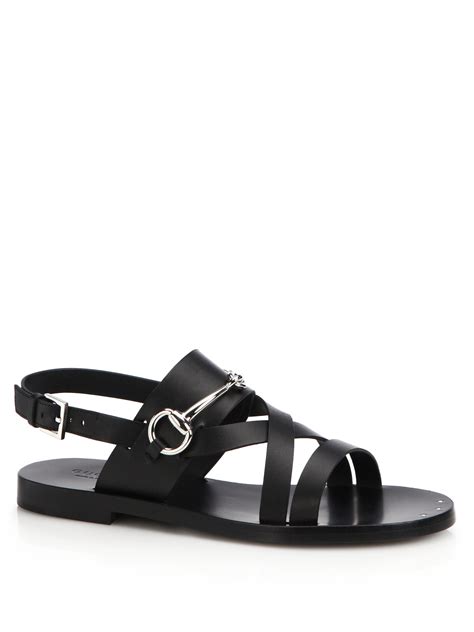 Gucci Juliette Strappy Flat Sandals In Black Lyst