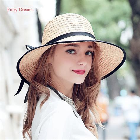 Fairy Dreams Summer Hats For Women Sun Visor Straw Hat With Bow