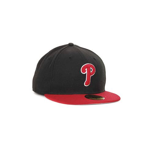 New era Philadelphia Phillies Mlb 2t Custom 59fifty Cap in Red for Men (Black/Red) | Lyst