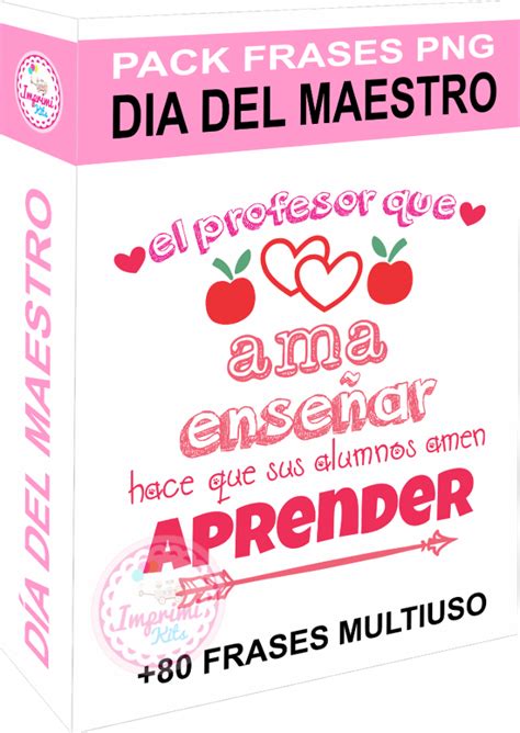 Kit Frases Dia Del Maestro Profesor Maestra Teacher Png Multiuso Cliparts Tags Imprimikits