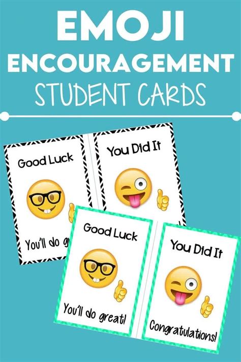 Encouragement Cards Emoji Motivation And Congratulations Candy Gram