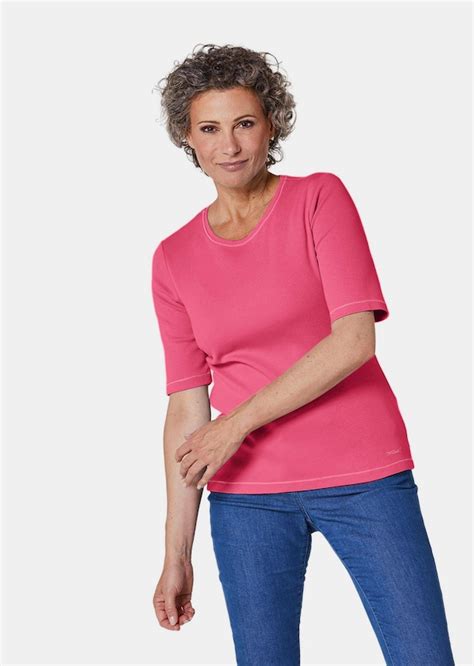 Basic T Shirt Aus Reiner Baumwolle In Pink Atelier Goldner