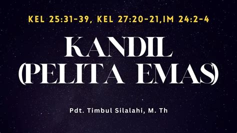 Ibadah Pendalaman Alkitab 20 Maret 2024 Pdt Timbul Silalahi M T