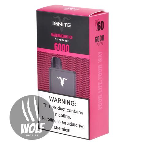 IGNITE V60 6000 Puffs Watermelon Ice Pod Descartável 5 Nic