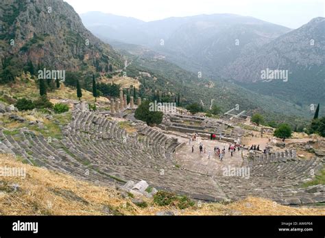 The ruins at Delphi in Greece Stock Photo - Alamy