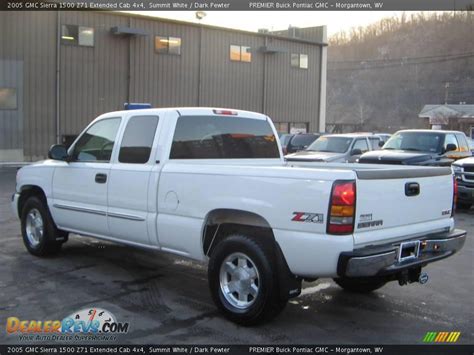 2005 Gmc Sierra 1500 Z71 Extended Cab 4x4 Summit White Dark Pewter Photo 4