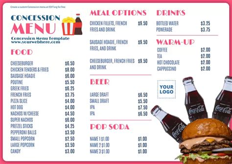 Customize A Concession Stand Banner Template