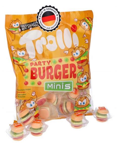 Żelki owocowe TROLLI Mini BURGER Hamburgery 17 szt ERLI pl