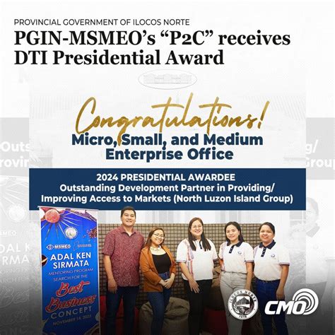 Batac PGIN MSMEOs P2C Receives DTI Presidential Award Radio