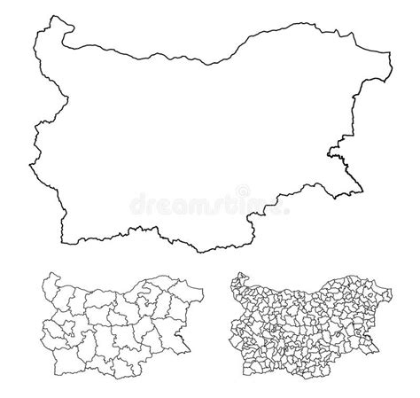 Bulgaria Outline Map Country Shape State Symbol Stock Vector ...