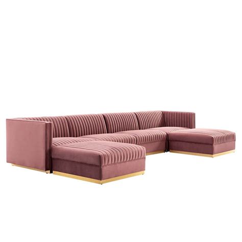 Estetica Furniture Sanguine Channel Tufted Performance Velvet Piece