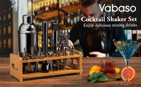 Amazon Vabaso Bartender Kit Pcs Bartending Kit Cocktail Shaker