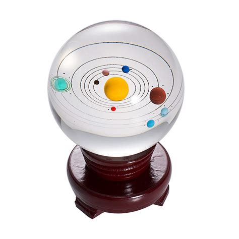 Buy Longwin Solar System Model Crystal Ball 3d Clear Glass Planet Balls