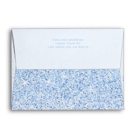 Create Your Own Envelope Blue Glitter Wedding Glitter