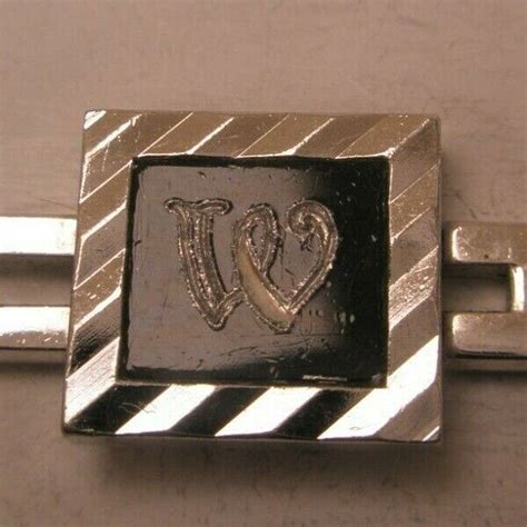 W Monogram Initial Letter Vintage Small Swank Tie Bar Clip William