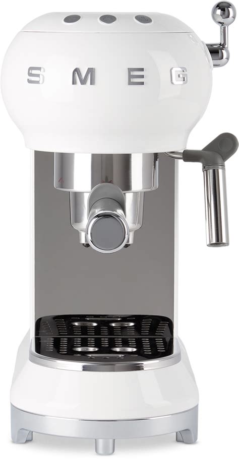 White Espresso Coffee Machine By Smeg Ssense Uk