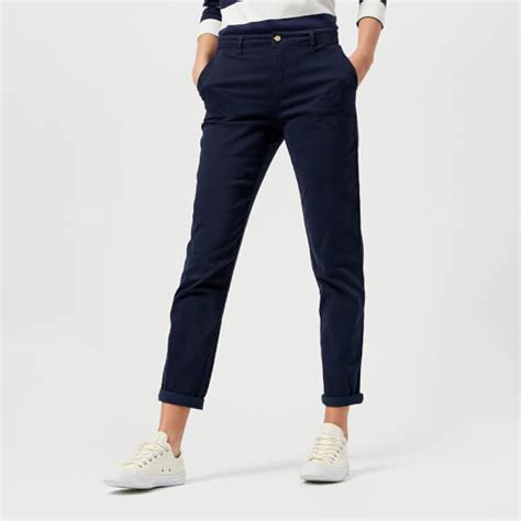 Joules Womens Hesford Chino Trousers French Navy Womens Clothing