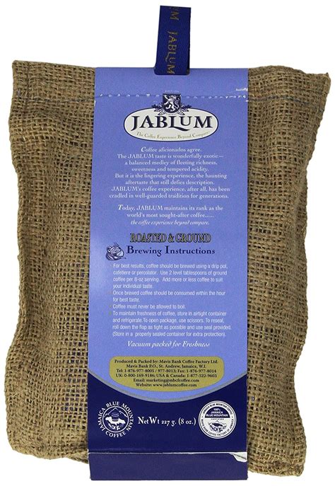 Jablum Jamaica Blue Mountain Coffee Ground 16 Oz Bag N2 Free Image