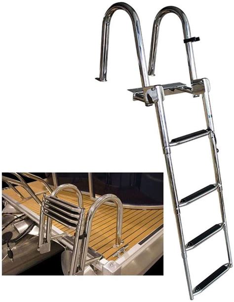 Buy Boat Ladder Pool Ladders 4 Steps Pontoon Marine Boat Ladder