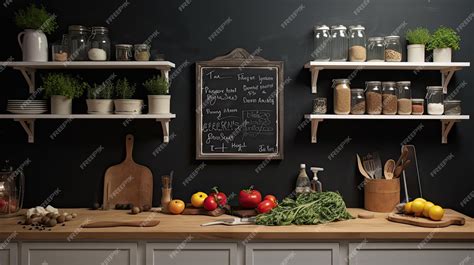 Premium Photo Interior Wall Kitchen Background