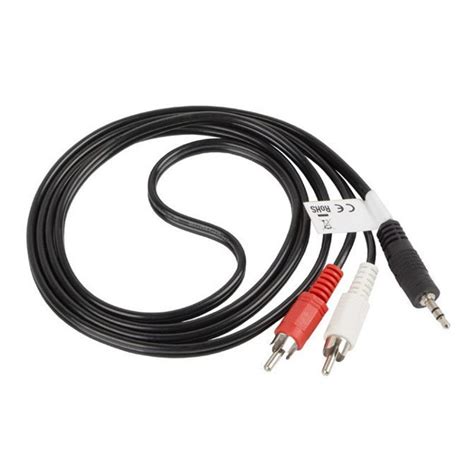 Lanberg Cable De Audio Jack Macho 3 5mm A 2 RCA Macho 5m CA MJRC 10CC