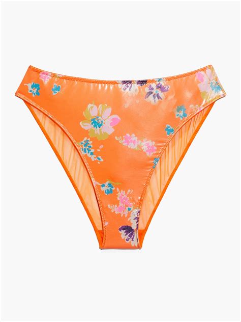 Night Blooms High Leg Bikini In Multi Orange Savage X Fenty