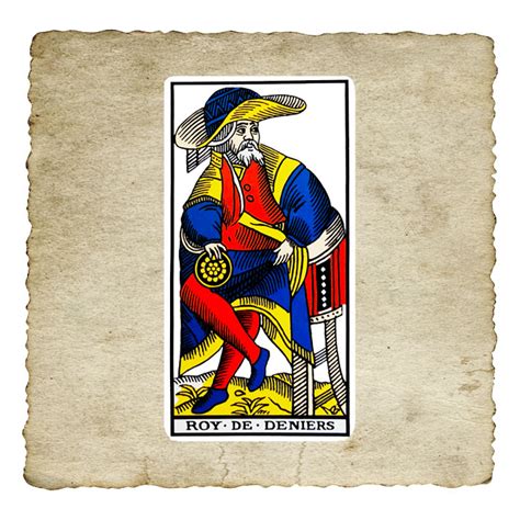 Le Roi De Denier Arcane N Du Tarot De Marseille France Min Raux