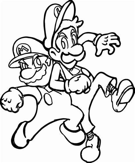 luigi picture to color 3