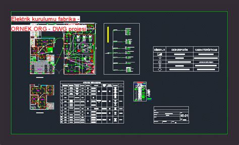 Proje Sitesi Elektrik Kurulumu Fabrika Autocad Projesi