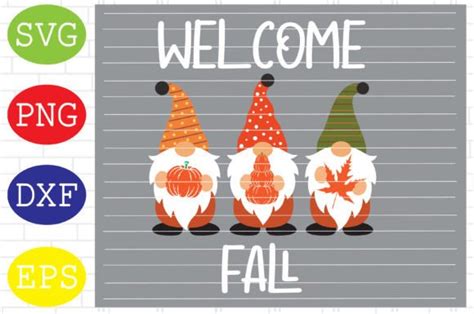 Welcome Fall Svg Hello Fall Gnomes Svg Graphic By Digitalsvgfiles