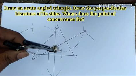 Std 7 Th Perpendicular Bisectors Of The Sides Of An Acute Angled Triangle Youtube