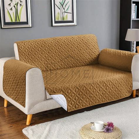 Quilted Sofa Cover Mustard