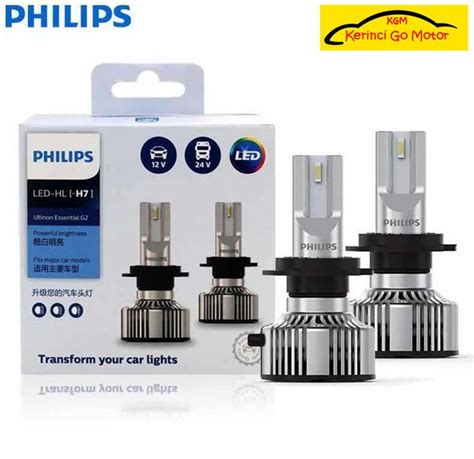 Jual BOHLAM PHILIPS LED H7 12V 24V 20W PUTIH ULTINON ESSENTIAL