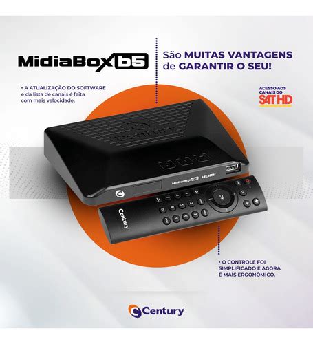 Receptor Midiabox B Century Midia Box B Banda C E Ku Hi