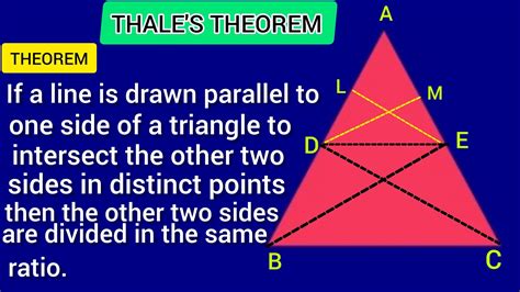 Thales Theorem Basic Proportionality Theorem Cbse Class