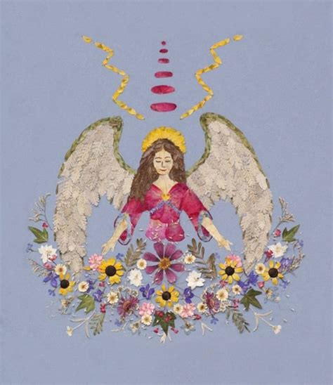 Flower Fairy Angel Art Angel Of Abundance Pressed Flower 8x10 Print