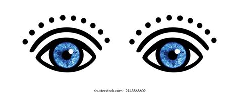 Blue Eyes Vector Illustration Stock Vector (Royalty Free) 2143868609 ...