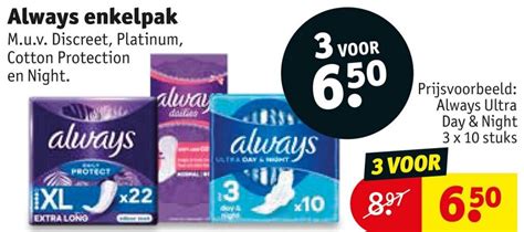 Always Enkelpak Aanbieding Bij Kruidvat