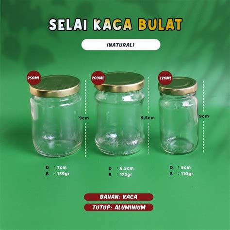 Jual Toples Selai Kaca Bulat Toples Selai