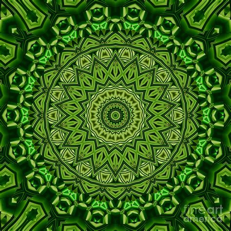 Kaleidoscope Mandala Green Flower Photograph By Ludek Sagi Lukac