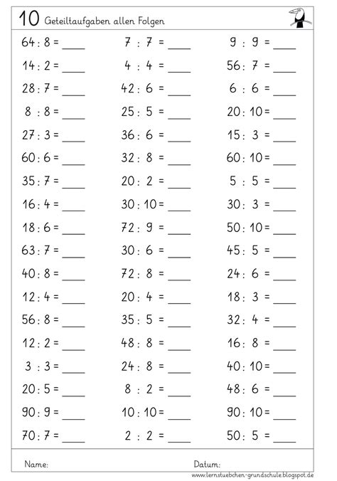 Lernst Bchen Kopfrechenbl Tter Zum Einmaleins Multiplizieren Und